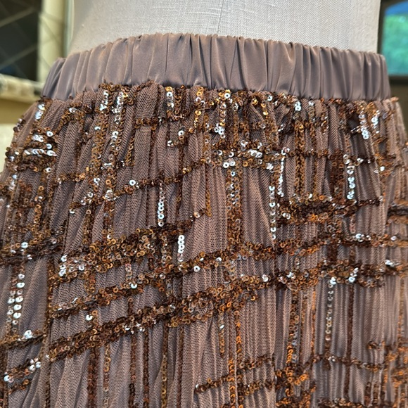 NWT En Saison midi sequin midi skirt - Picture 6 of 8